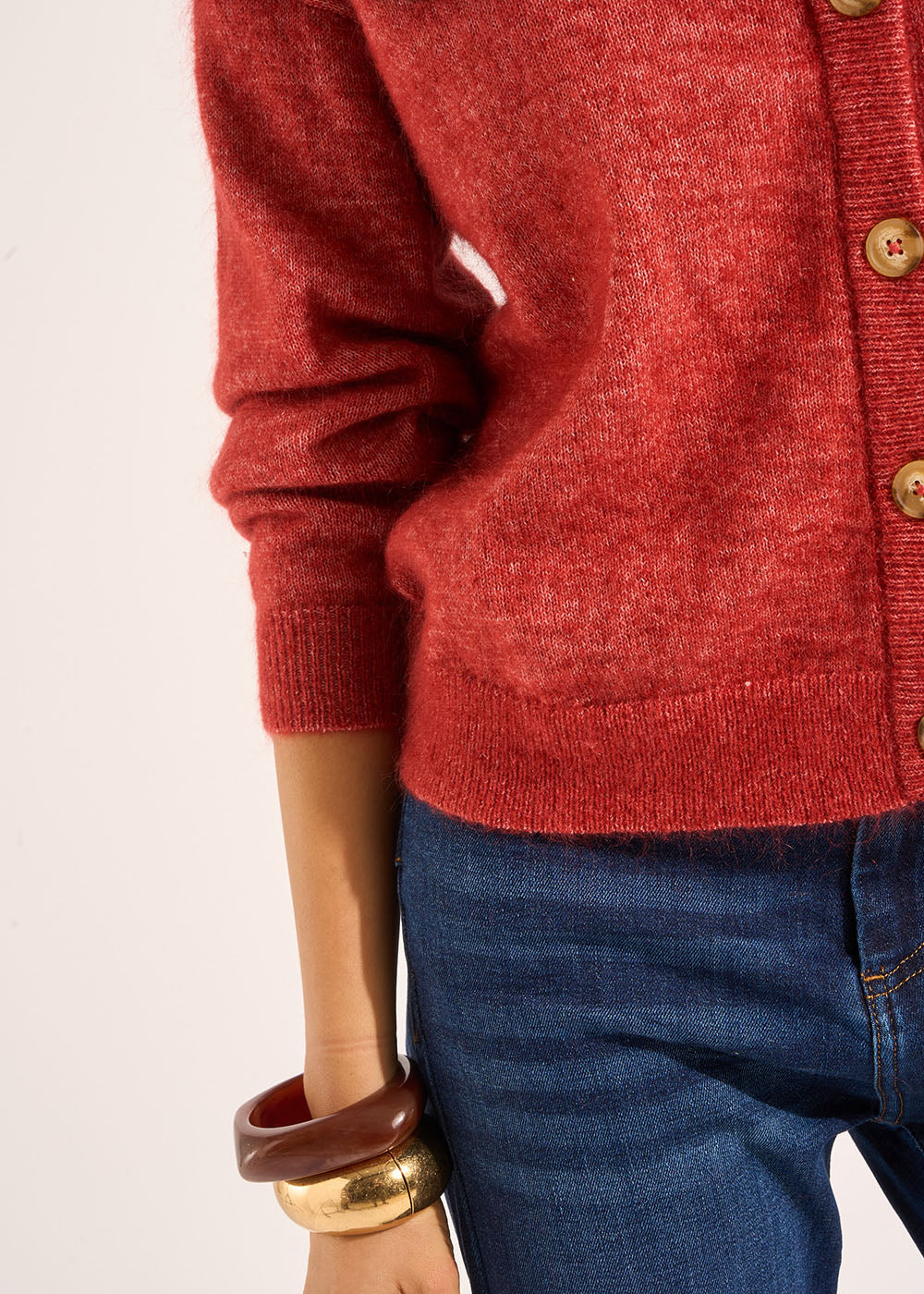 GARICAN Loose-fitting cardigan with round neck - 4 - Sud Express - Sud Express