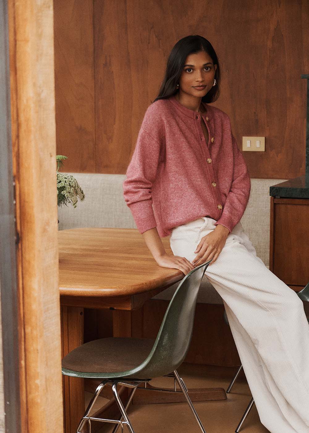 Loose-fitting cardigan with round neck - Sud Express - 7 - Sud Express