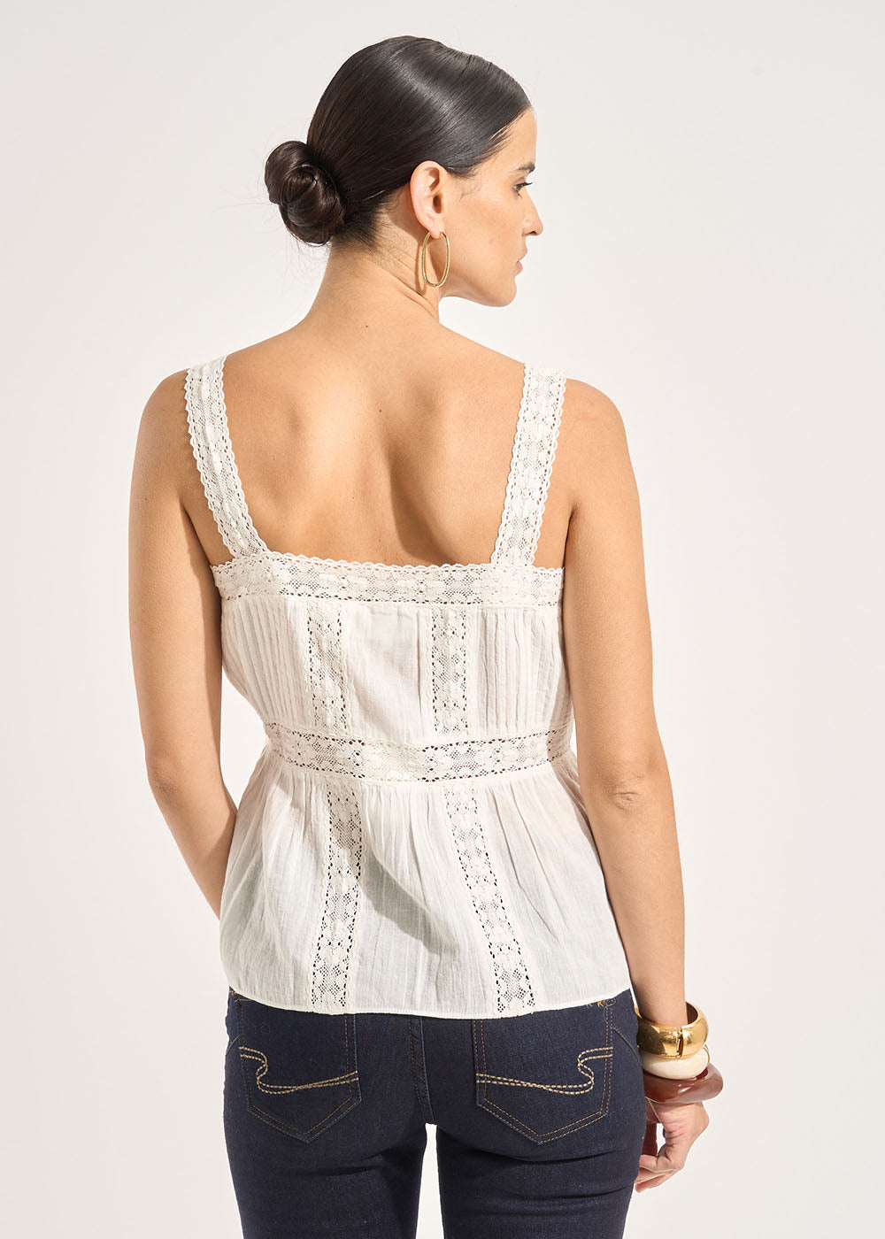 Strappy embroided top - Sud Express - 3 - Sud Express