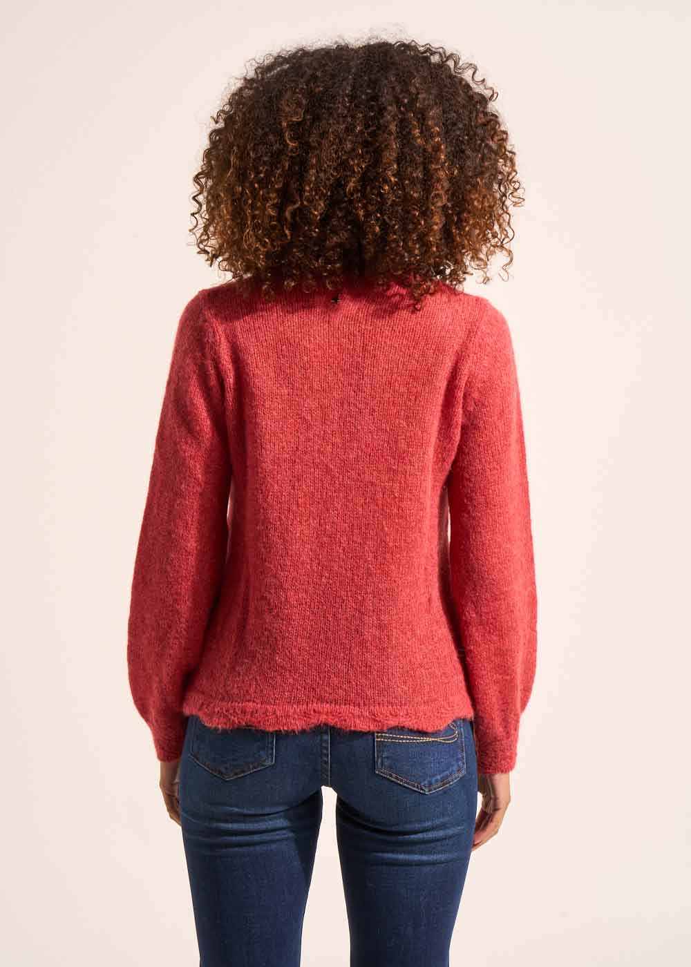 MARFY V-neck sweater with crochet details - 3 - Sud Express - Sud Express