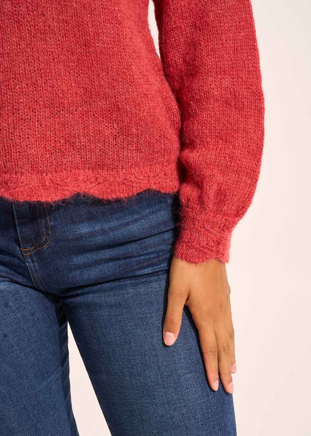 MARFY V-neck sweater with crochet details - 4 - Sud Express - Sud Express