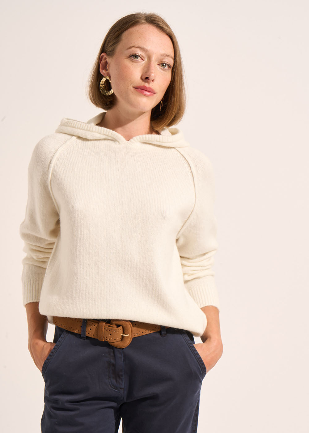 MASHA Thick knit hooded sweatshirt - 1 - Sud Express - Sud Express