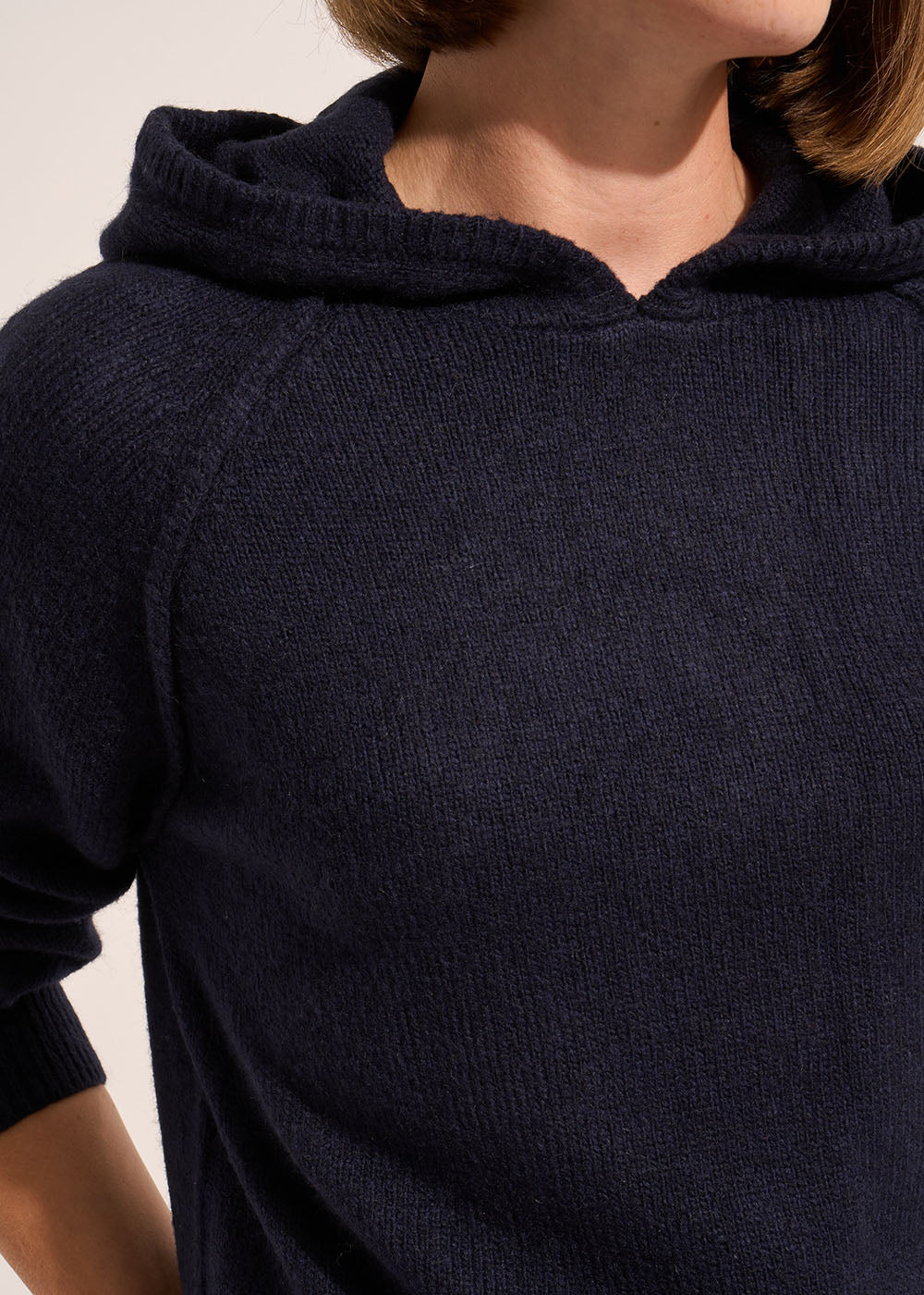 MASHA Thick knit hooded sweatshirt - 2 - Sud Express - Sud Express