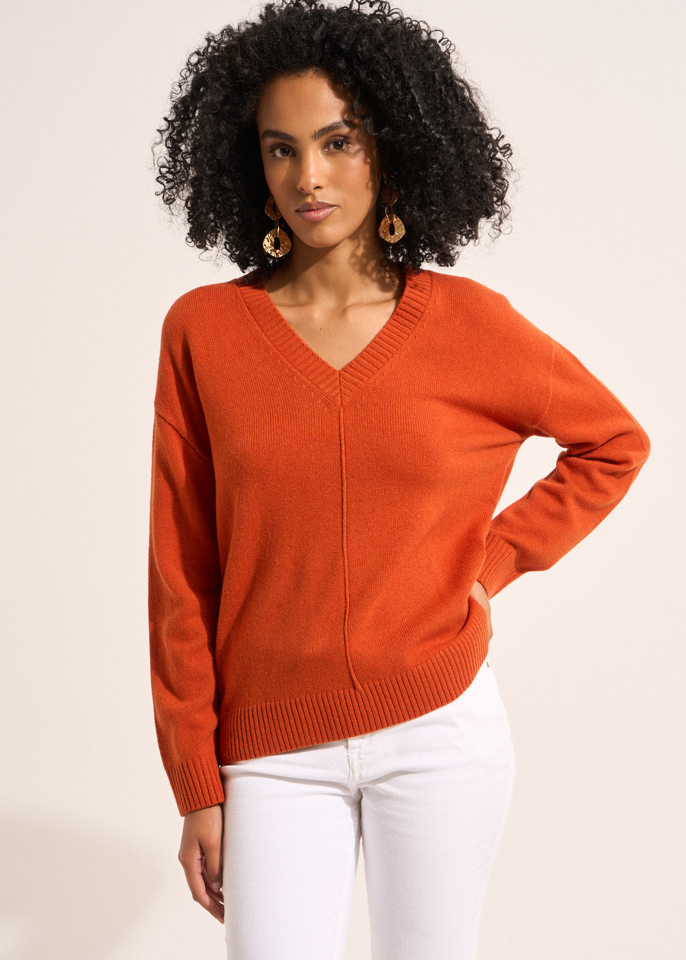 MASY Wool V-neck jumper - 1 - Sud Express - Sud Express