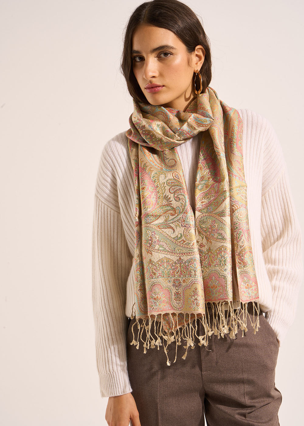 ETANY Silk scarf with paisley print - 3 - Sud Express - Sud Express