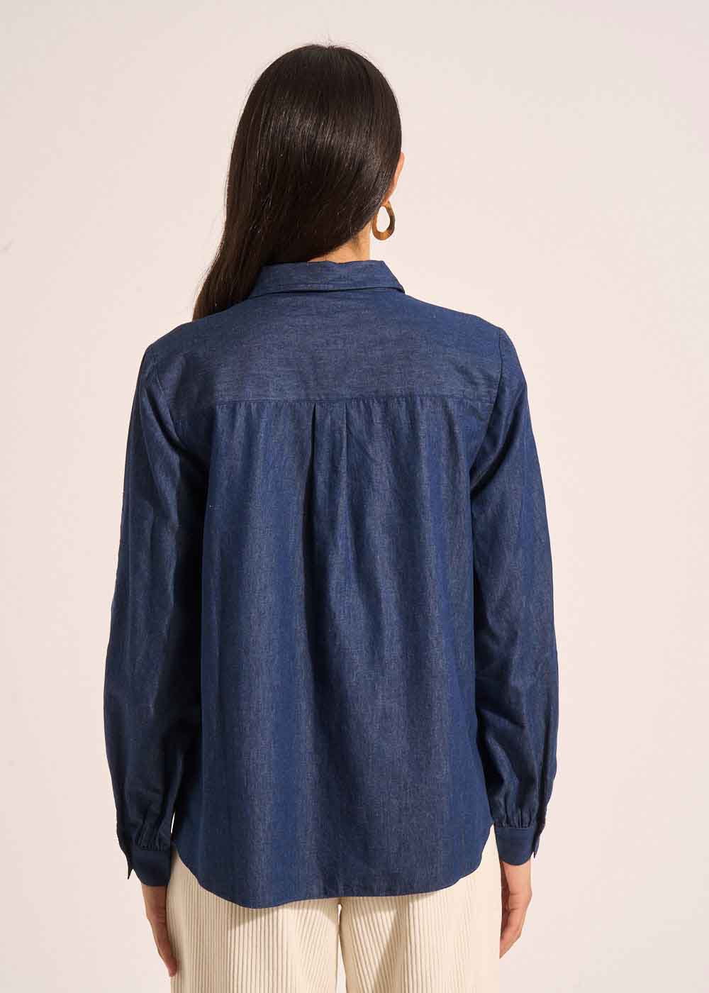 CADOULINE Embroidered denim blouse - 3 - Sud Express - Sud Express
