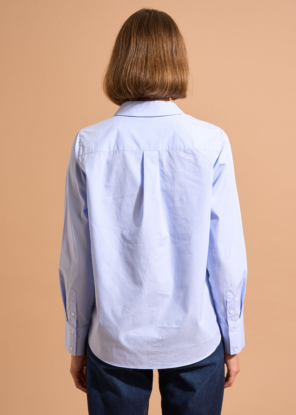 CANOLA Fitted striped cotton shirt with star embroidery - 3 - Sud Express - Sud Express