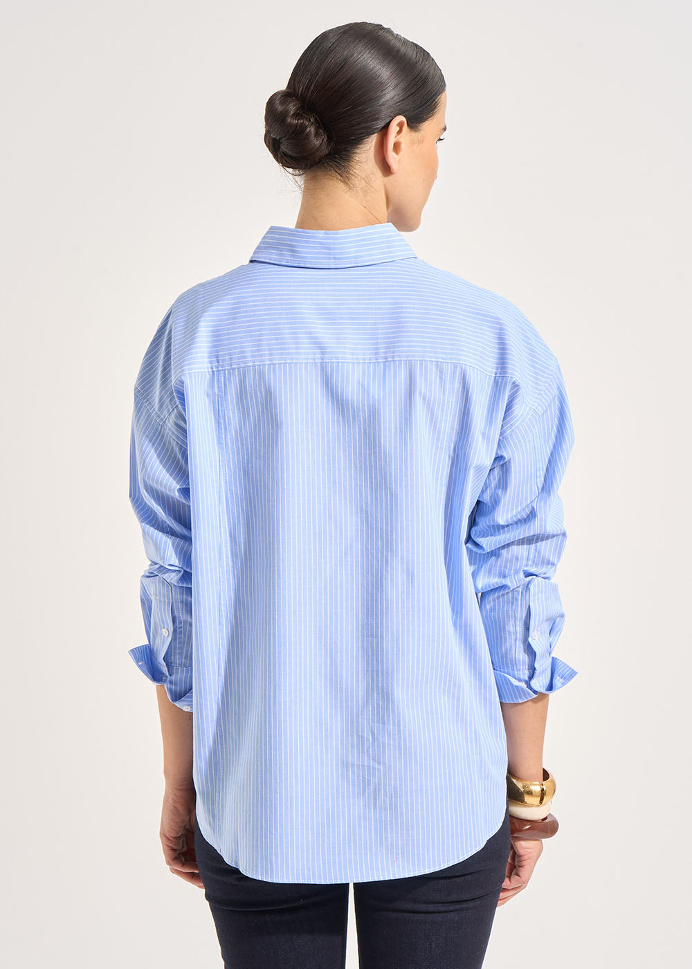Oversized striped cotton shirt - Sud Express - 3 - Sud Express