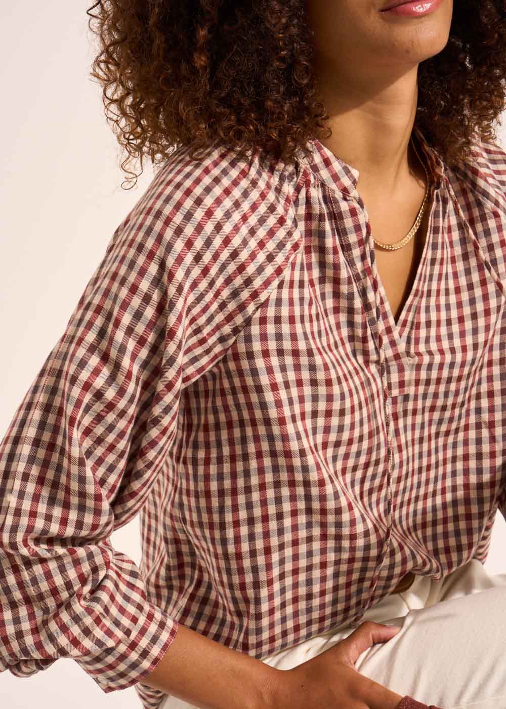 TODILIE Gingham check blouse - 2 - Sud Express - Sud Express