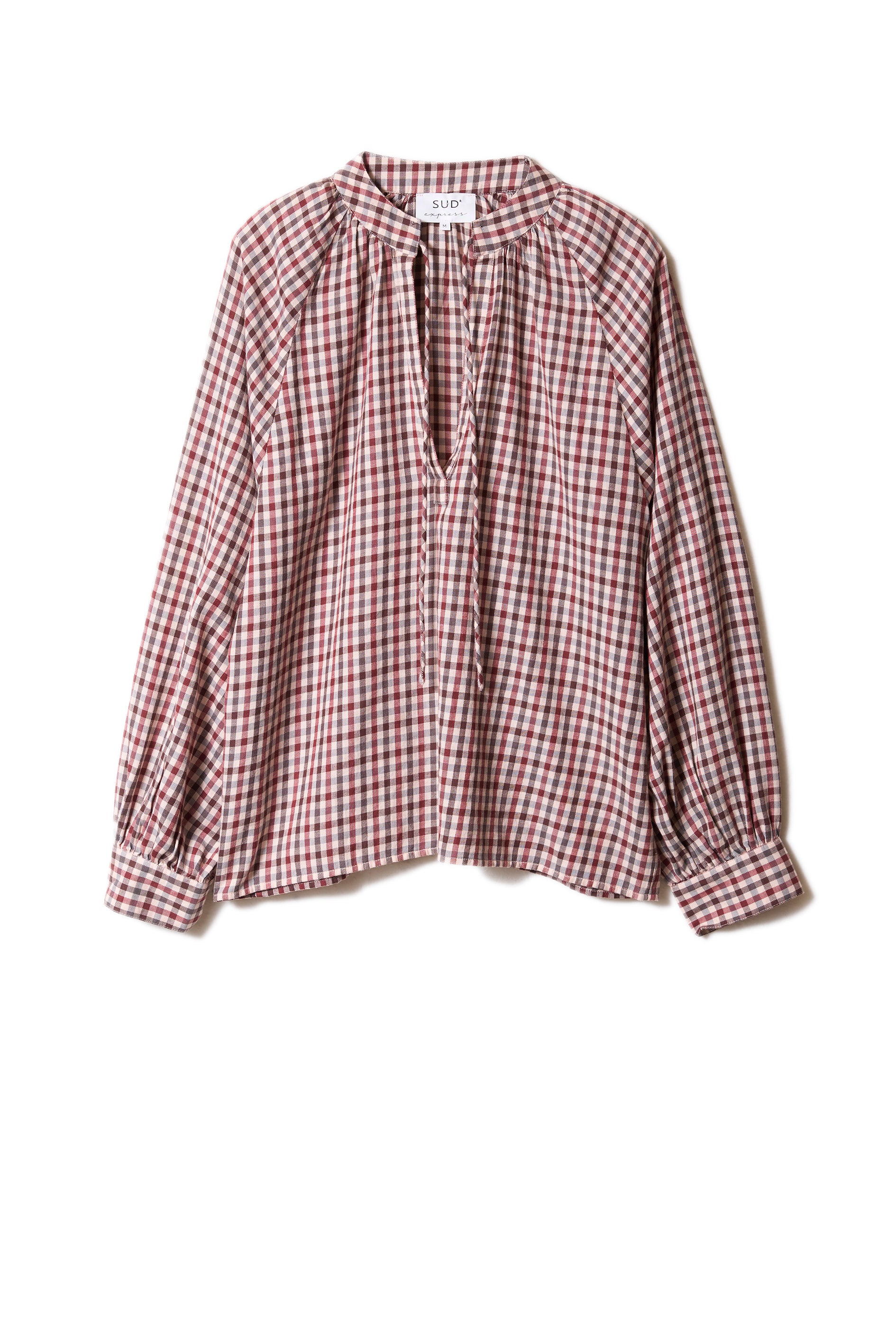 Gingham check blouse - Sud Express - 7 - Sud Express