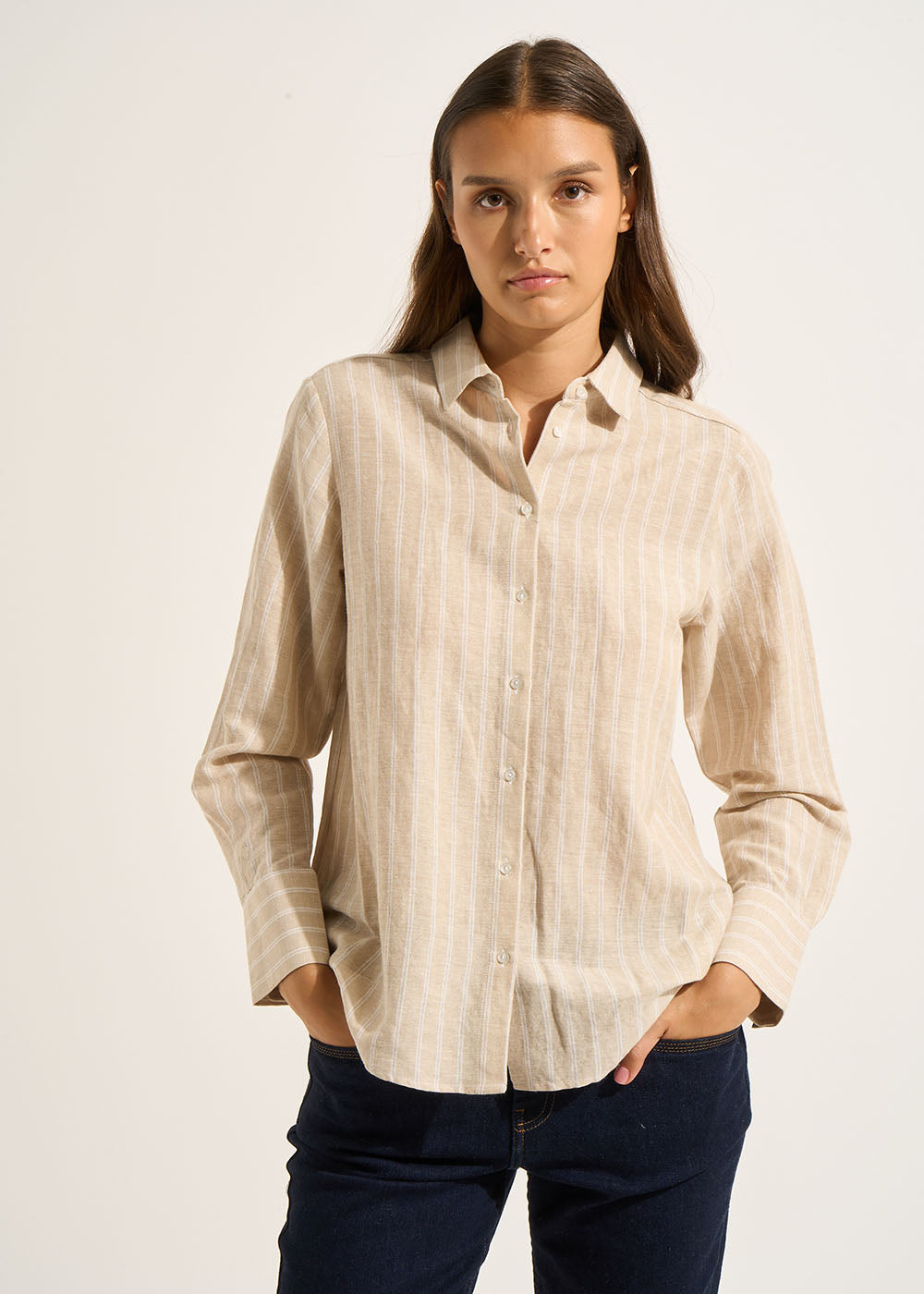 CARIMA Straight-cut striped shirt - 1 - Sud Express - Sud Express
