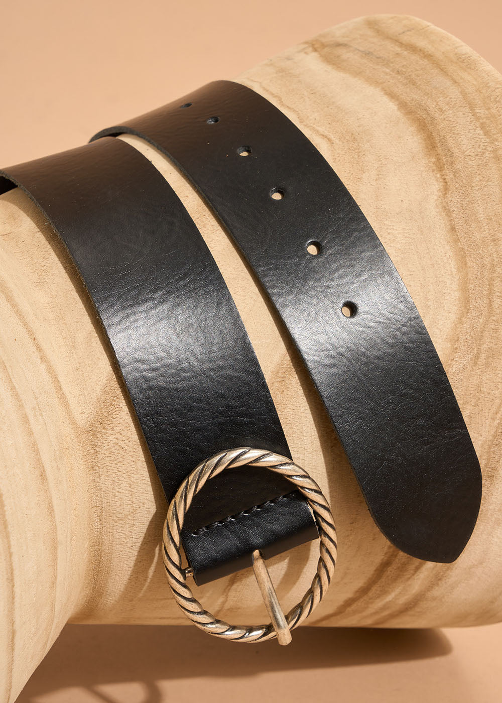 Twisted effect round buckle belt - Sud Express - 2 - Sud Express