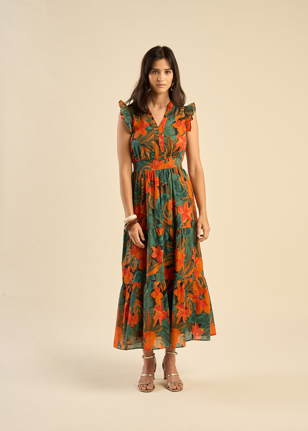 Botanical Printed Long Dress - Sud Express - 1 - Sud Express