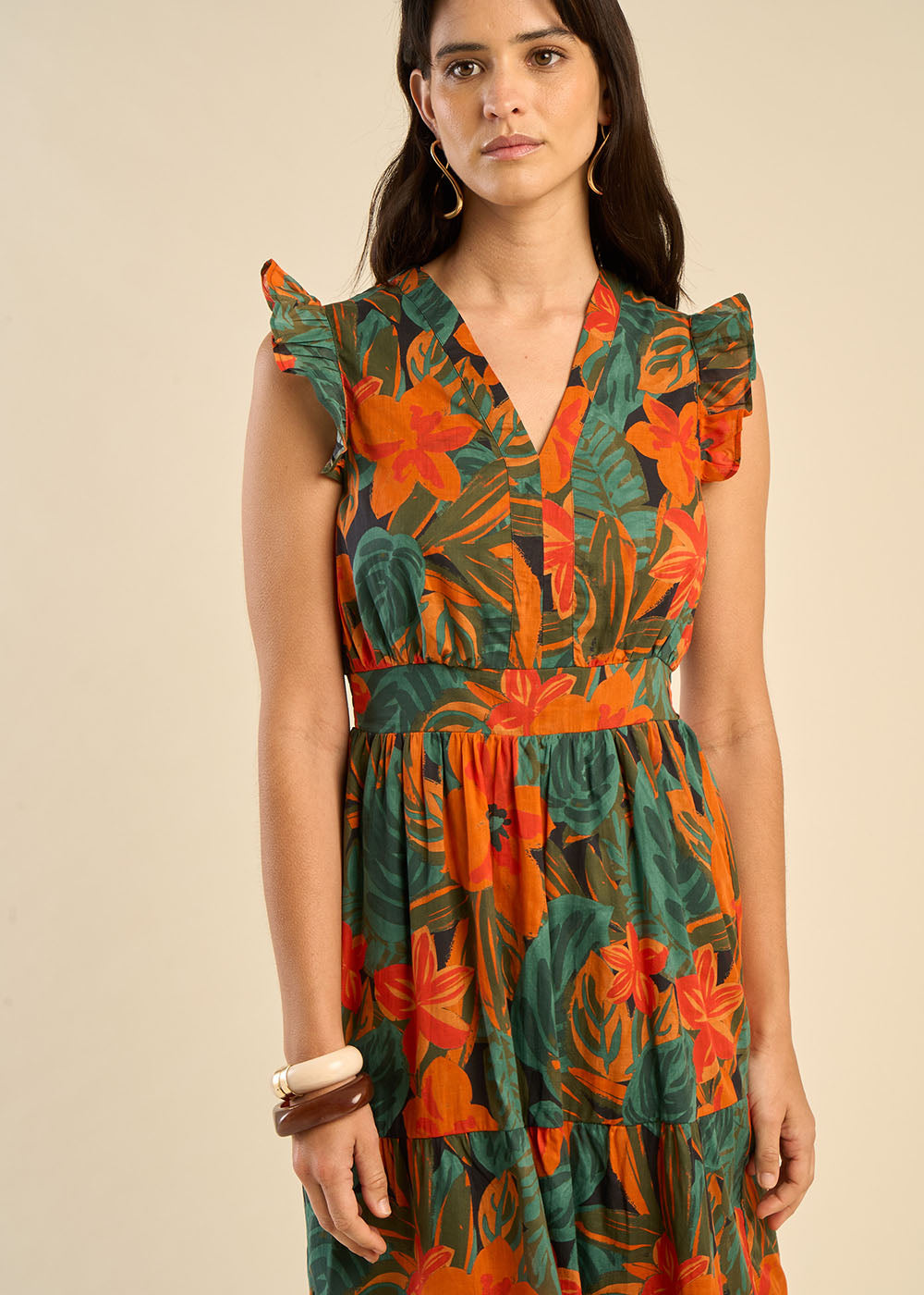 Botanical Printed Long Dress - Sud Express - 4 - Sud Express