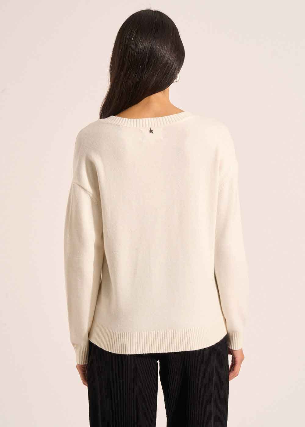 MANOR Boxy V-neck sweater - 3 - Sud Express - Sud Express