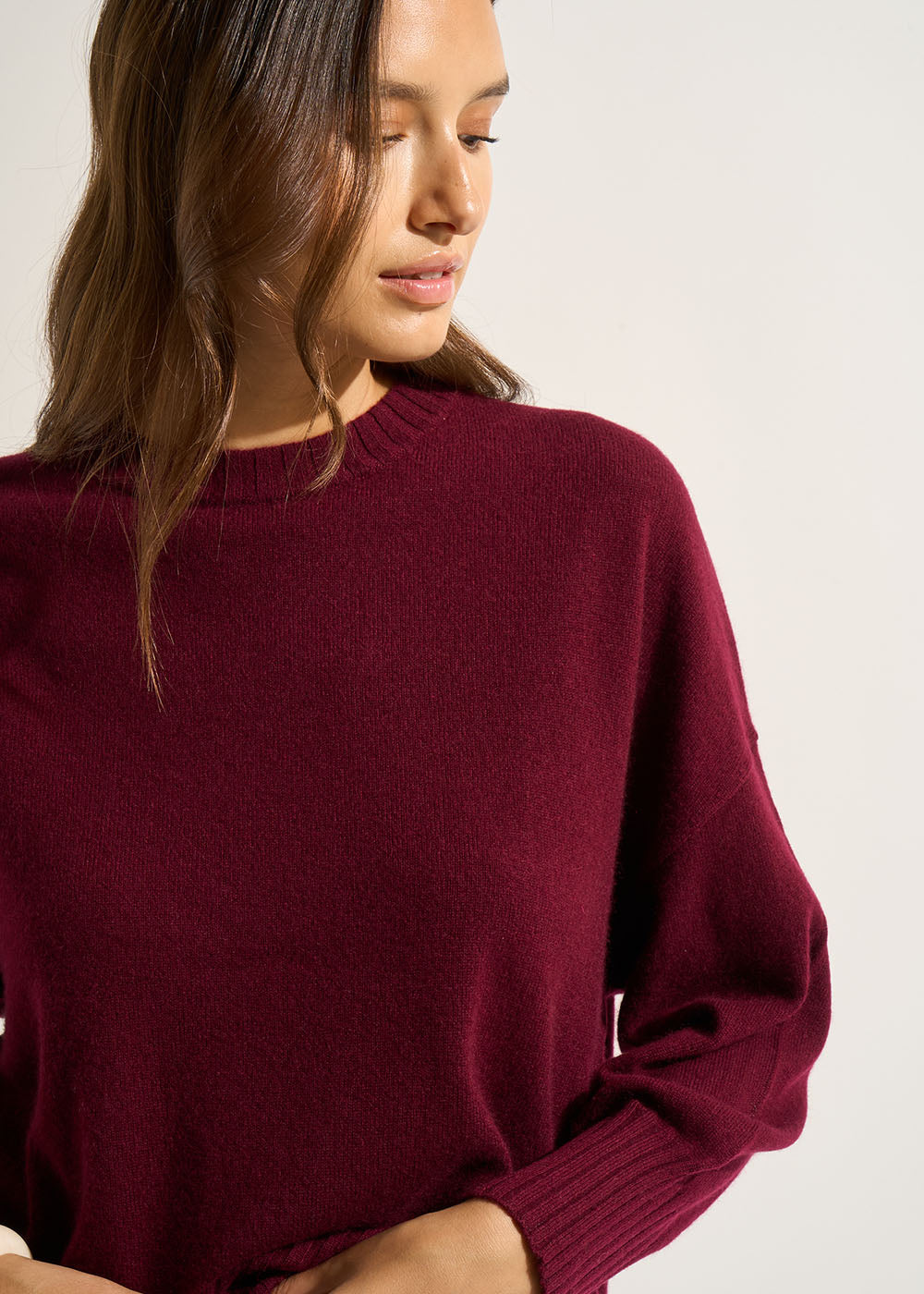 MONPAX Cashmere jumper, round neck, long sleeves - 2 - Sud Express - Sud Express