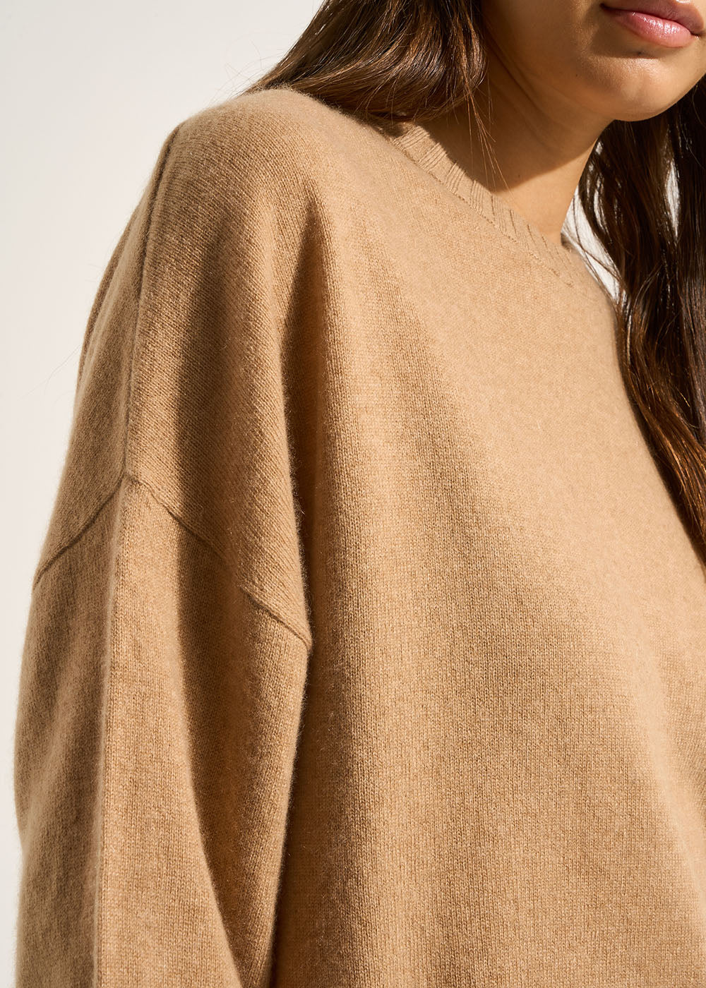 Cashmere jumper, round neck, long sleeves - Sud Express - 6 - Sud Express