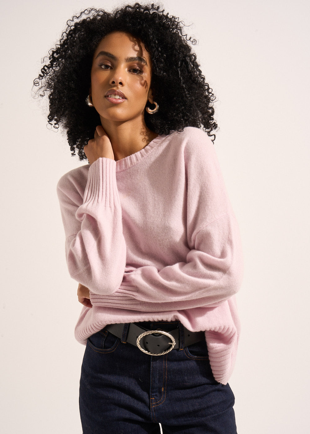 MONPAX Cashmere jumper, round neck, long sleeves - 1 - Sud Express - Sud Express