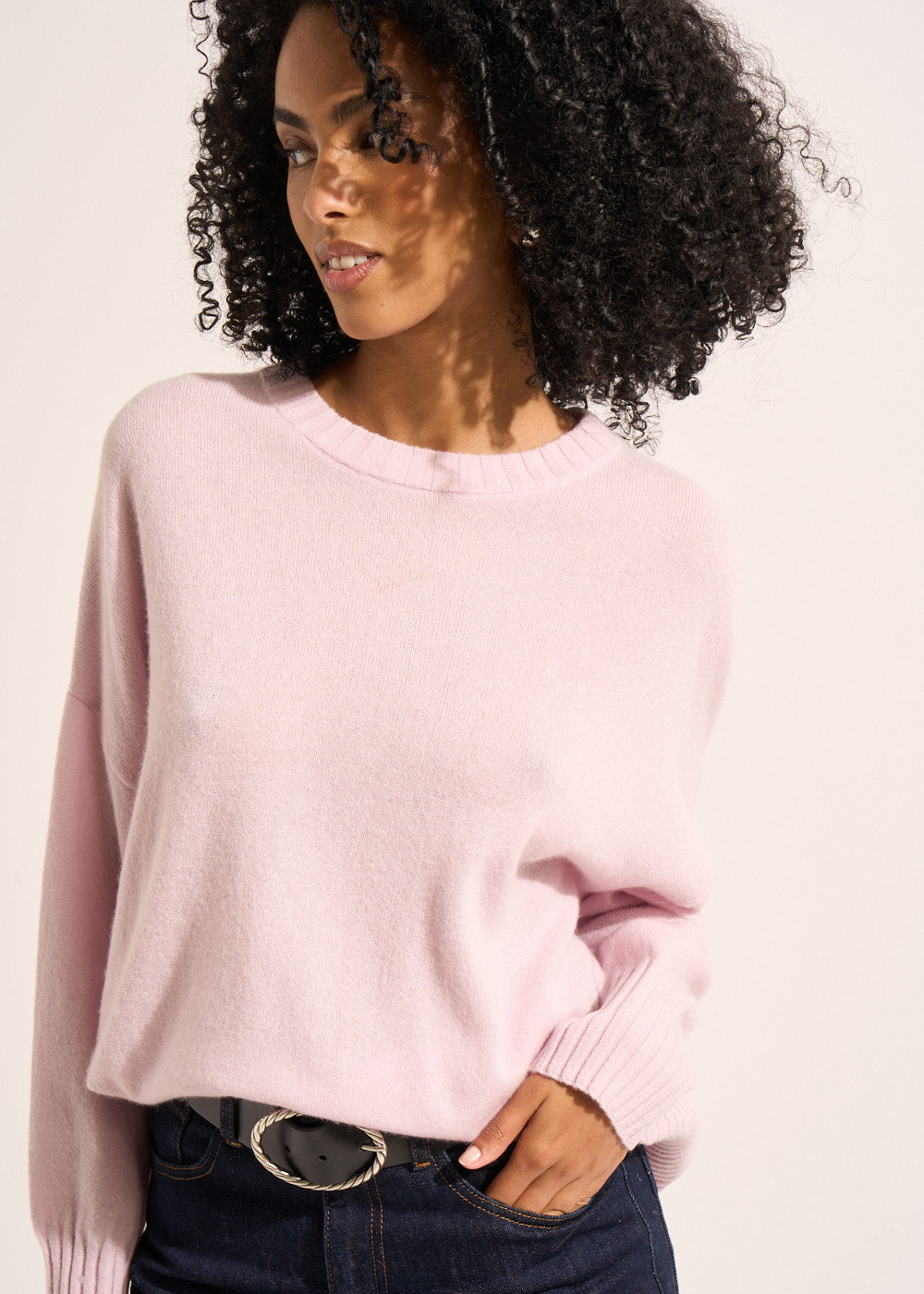 Cashmere jumper, round neck, long sleeves - Sud Express - 5 - Sud Express