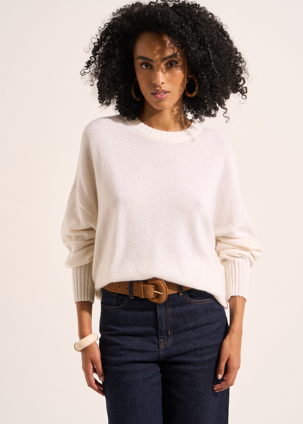 Cashmere jumper, round neck, long sleeves - Sud Express - 5 - Sud Express