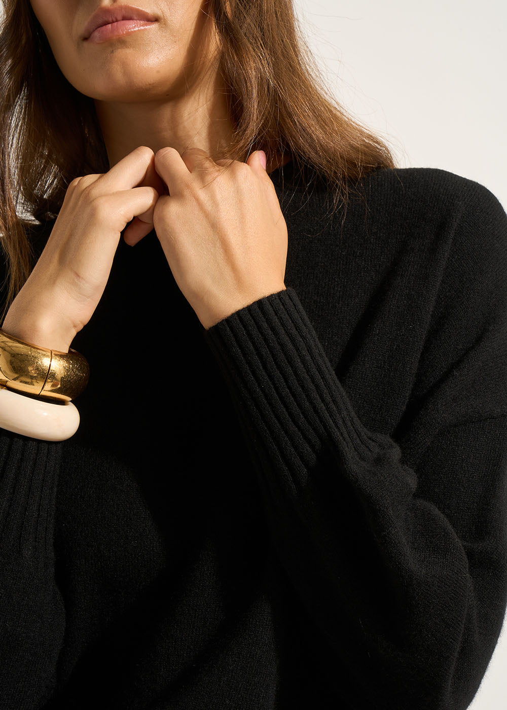 Cashmere jumper, round neck, long sleeves - Sud Express - 5 - Sud Express