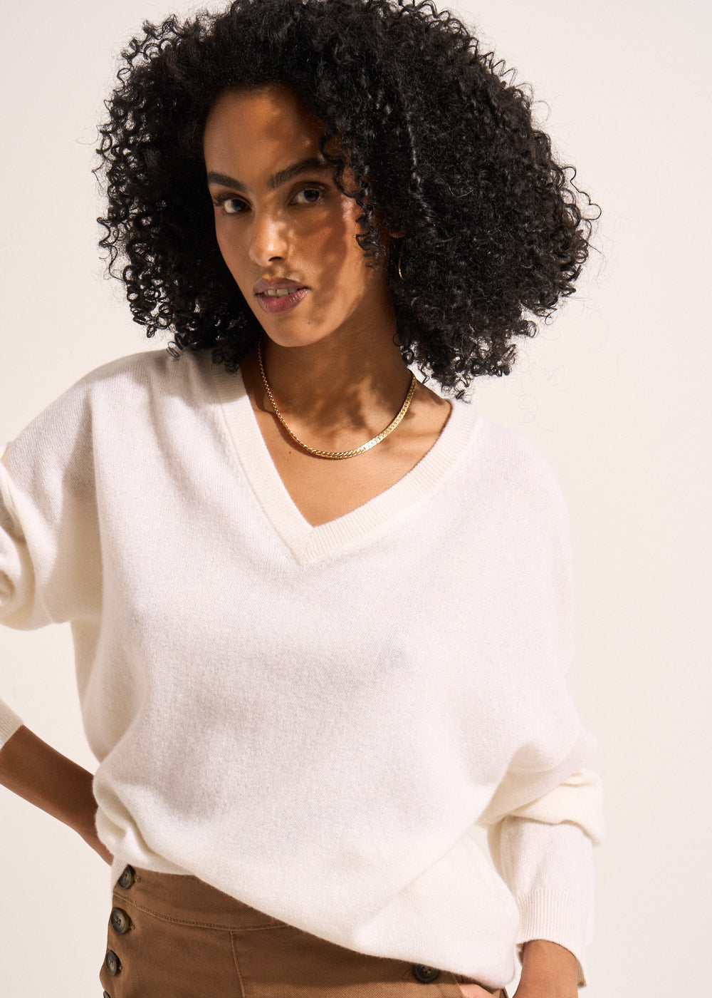 MAPOUPYNOU Long-sleeved cashmere V-neck jumper - 4 - Sud Express - Sud Express