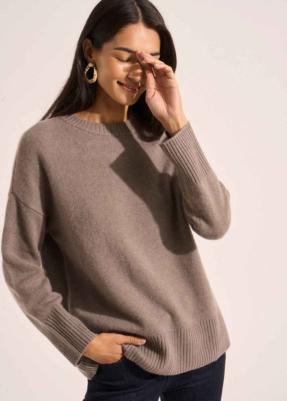 MARJONY Cashmere crew neck sweater - 1 - Sud Express - Sud Express