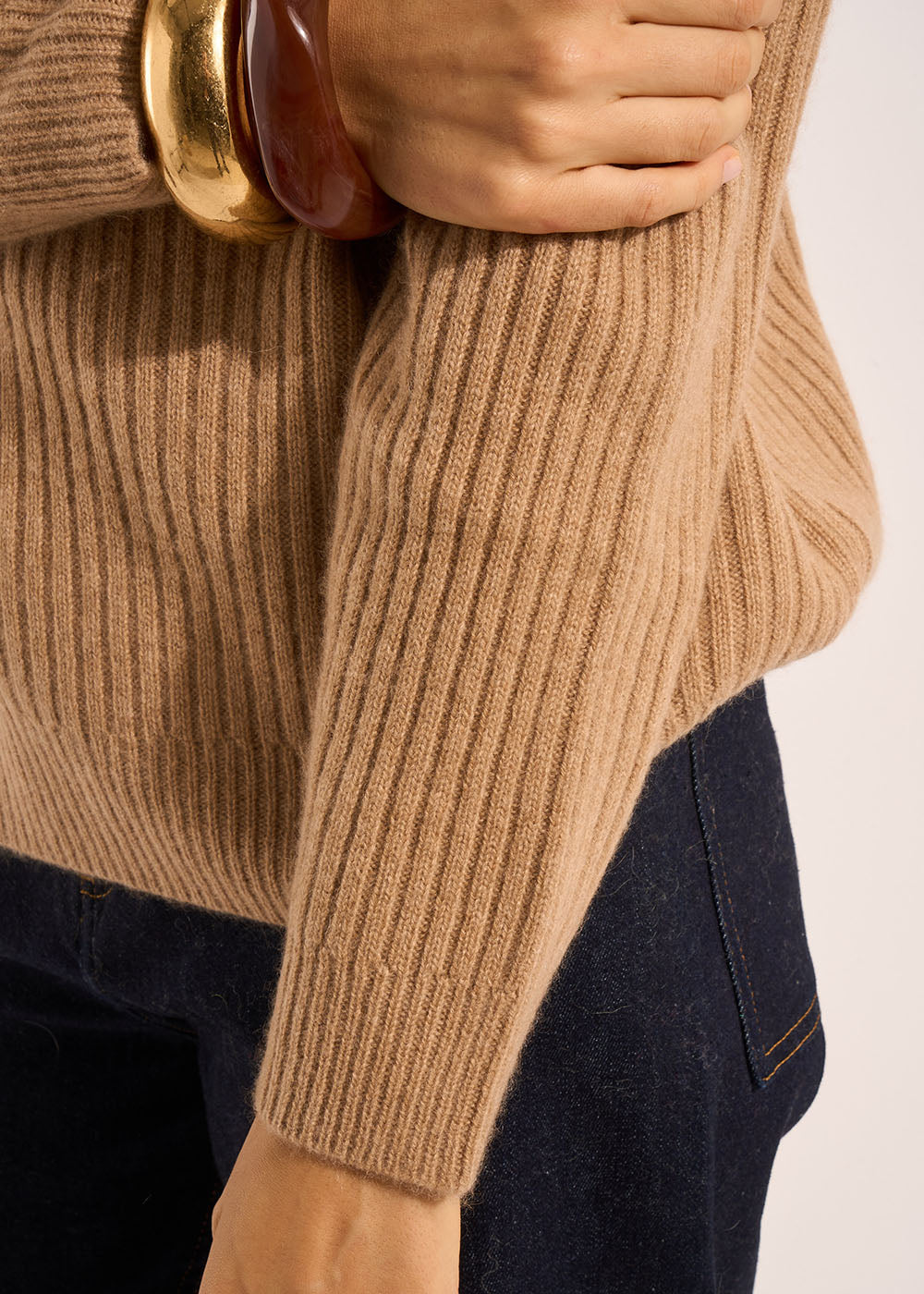 MELISANE Ribbed cashmere crew neck sweater - 4 - Sud Express - Sud Express