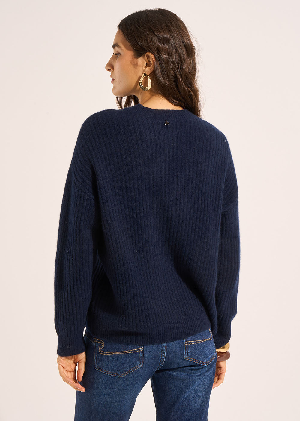 MELISANE Ribbed cashmere crew neck sweater - 3 - Sud Express - Sud Express