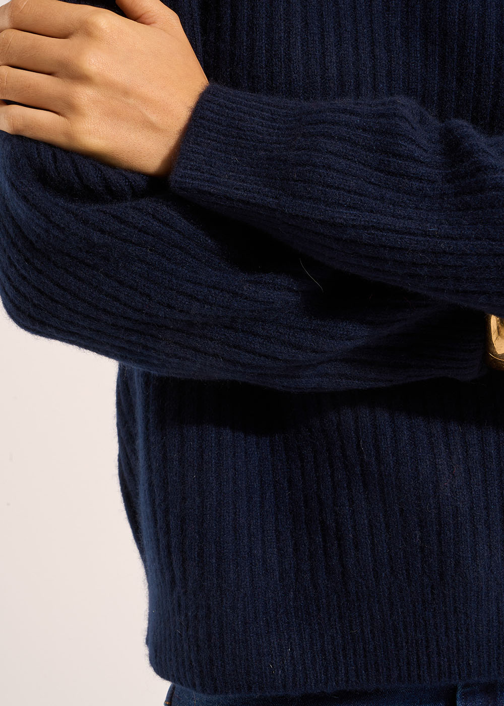 MELISANE Ribbed cashmere crew neck sweater - 4 - Sud Express - Sud Express