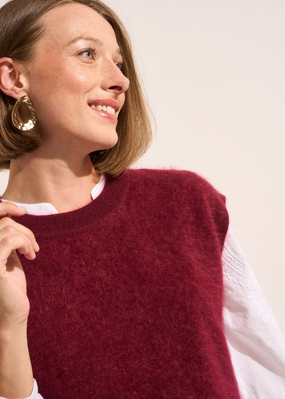 MARTHE Sleeveless round-neck jumper - 2 - Sud Express - Sud Express