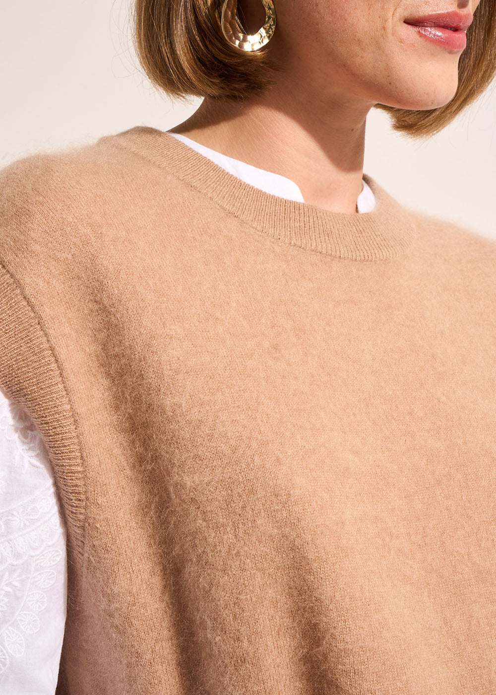 MARTHE Sleeveless round-neck jumper - 2 - Sud Express - Sud Express