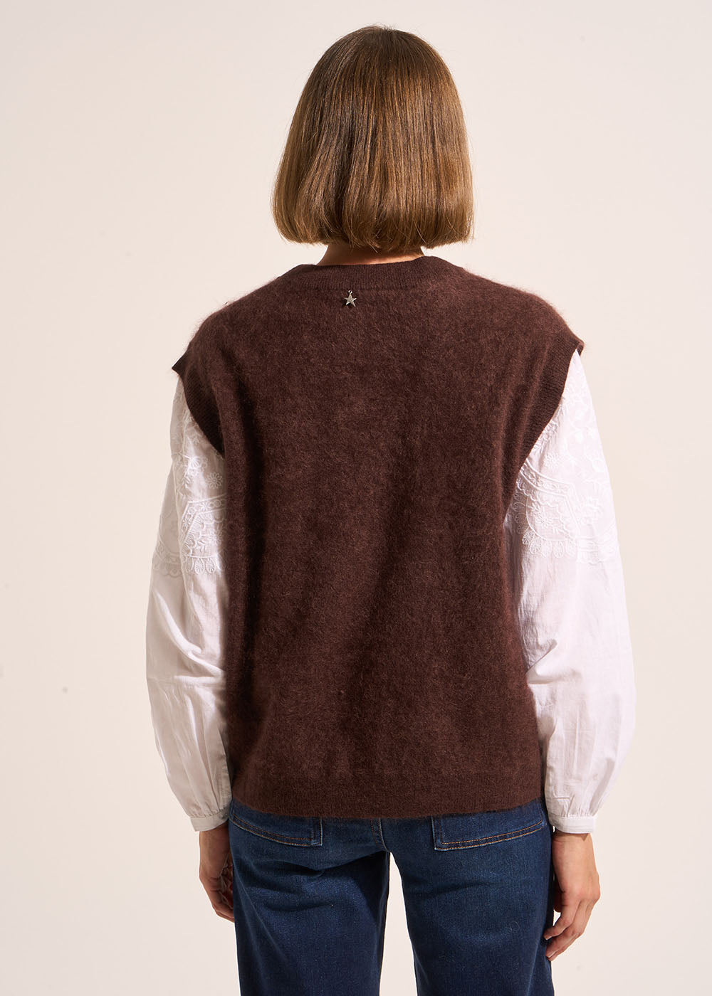 MARTHE Sleeveless round-neck jumper - 3 - Sud Express - Sud Express