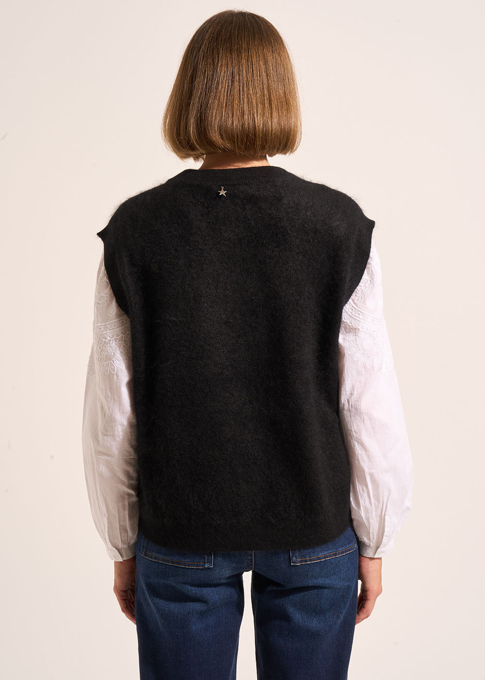 MARTHE Sleeveless round-neck jumper - 3 - Sud Express - Sud Express