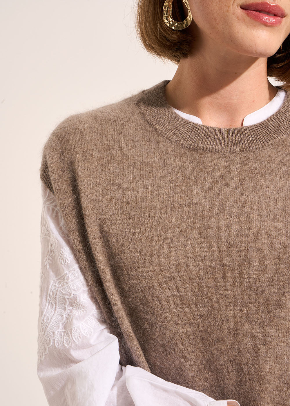 MARTHE Sleeveless round-neck jumper - 2 - Sud Express - Sud Express