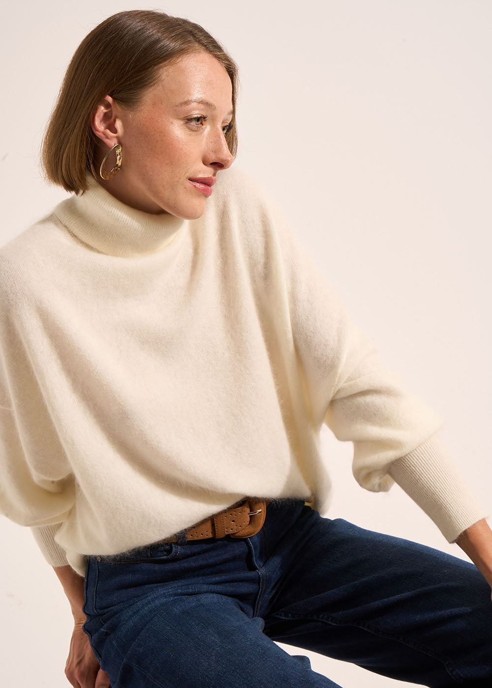 MARELLE Loose-fitting turtleneck jumper - 4 - Sud Express - Sud Express