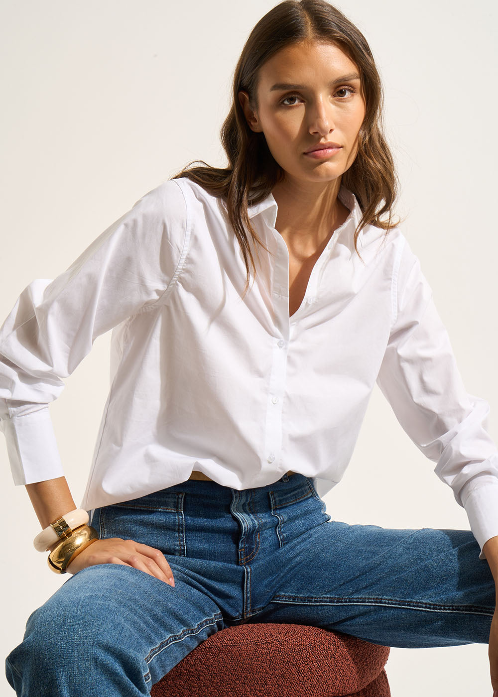 Long-sleeved straight-cut shirt - Sud Express - 7 - Sud Express