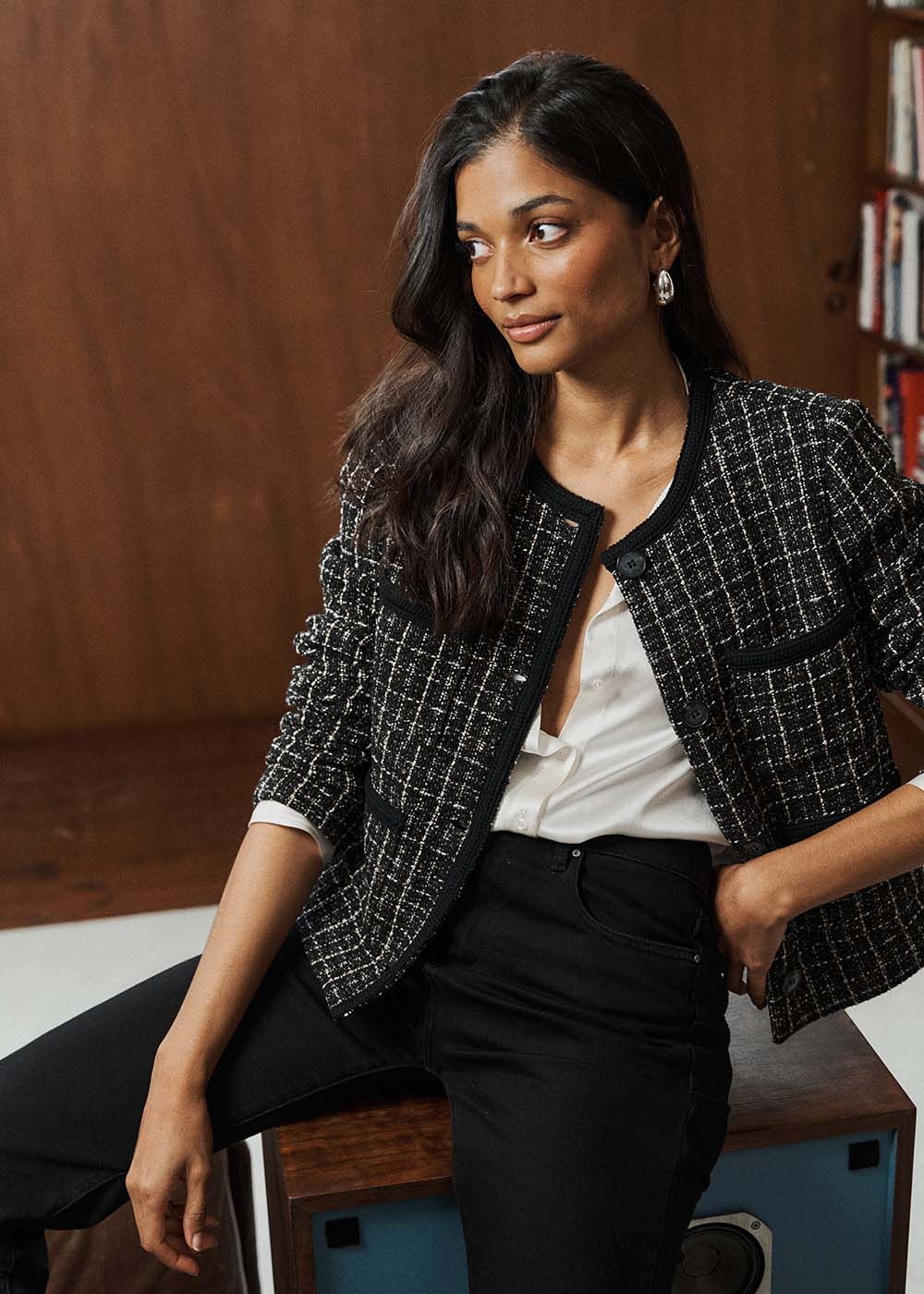 VITEZA Short tweed jacket - 1 - Sud Express - Sud Express