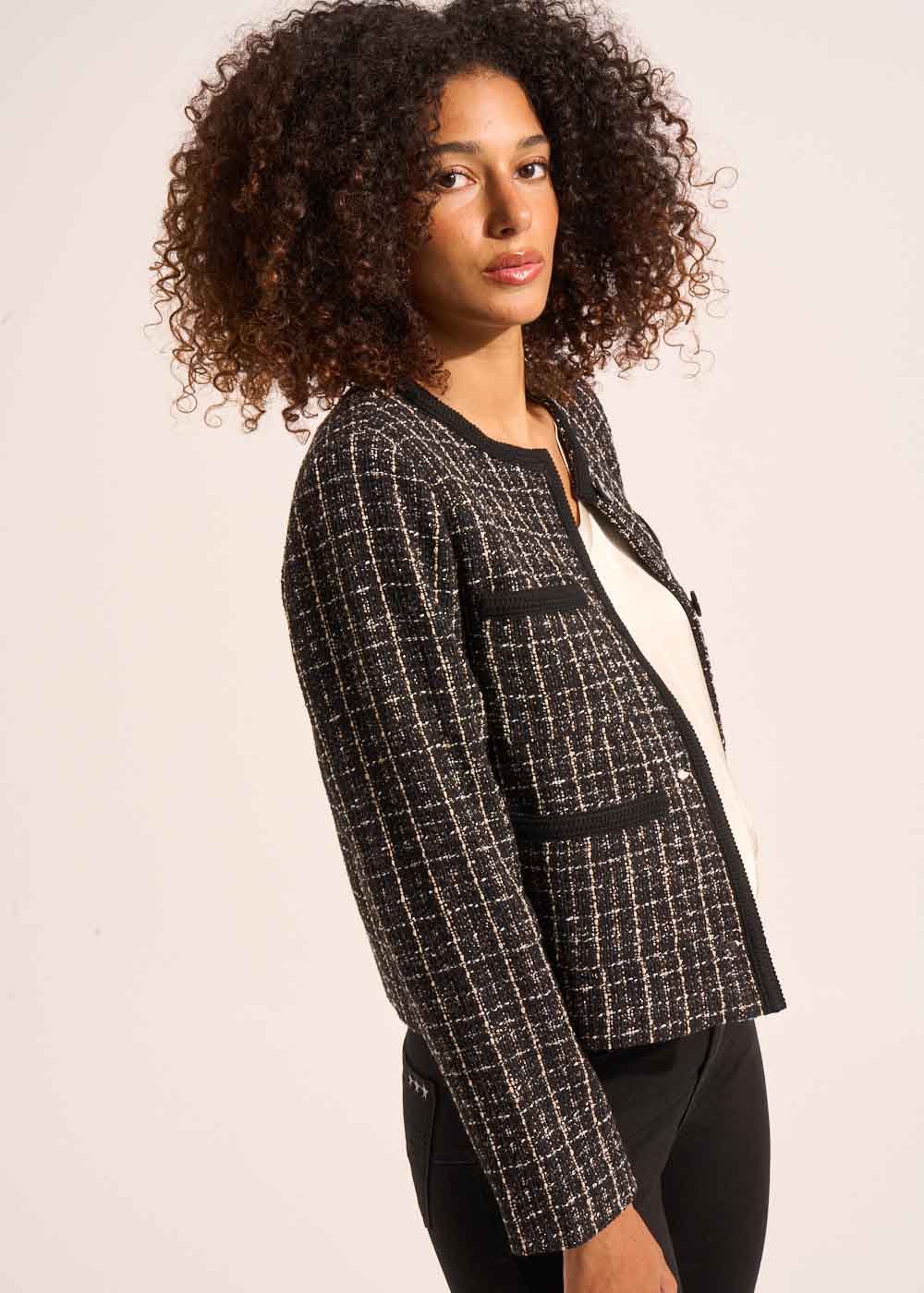 VITEZA Short tweed jacket - 4 - Sud Express - Sud Express