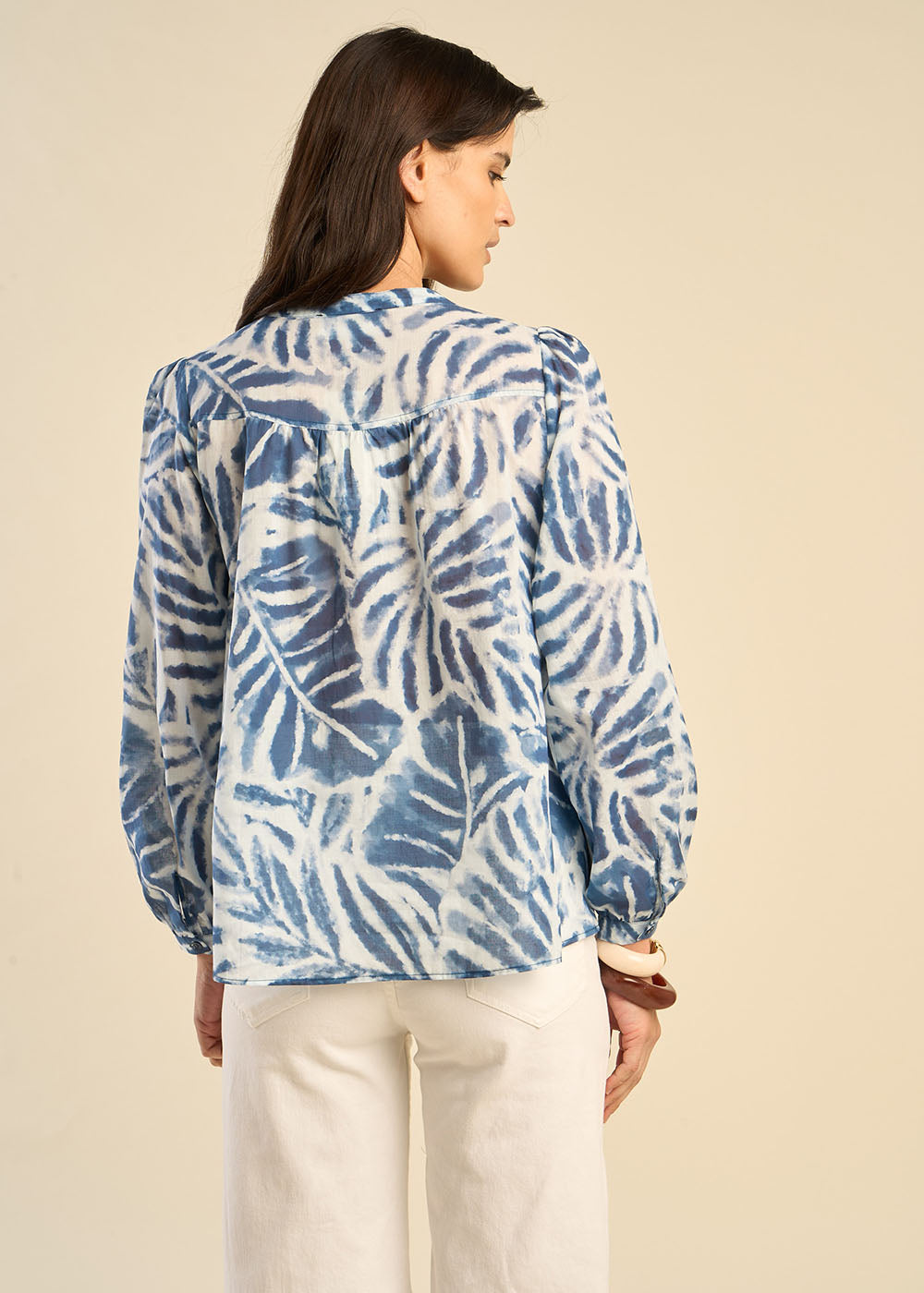 CALMYRE Loose-fitting shirt with botanical print - 3 - Sud Express - Sud Express