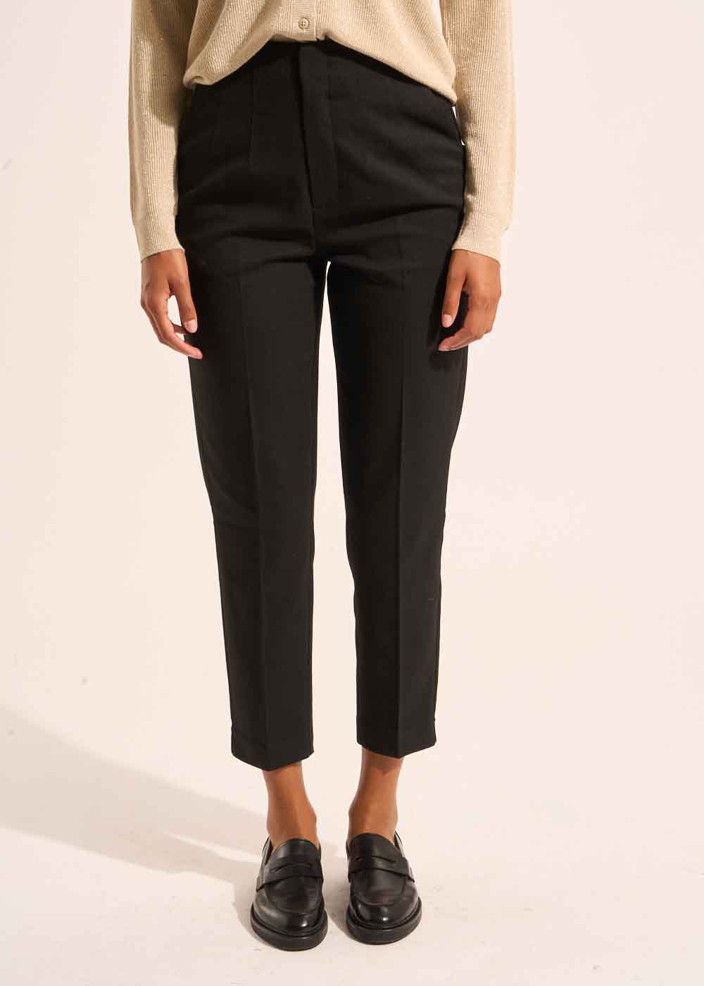 PALOZO Pleated trousers with tummy-flattening effect - 1 - Sud Express - Sud Express