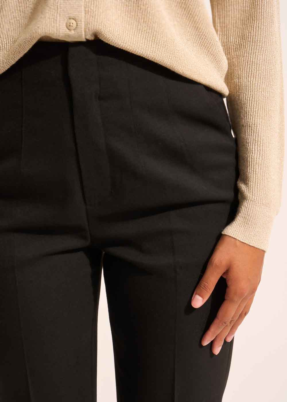 PALOZO Pleated trousers with tummy-flattening effect - 2 - Sud Express - Sud Express