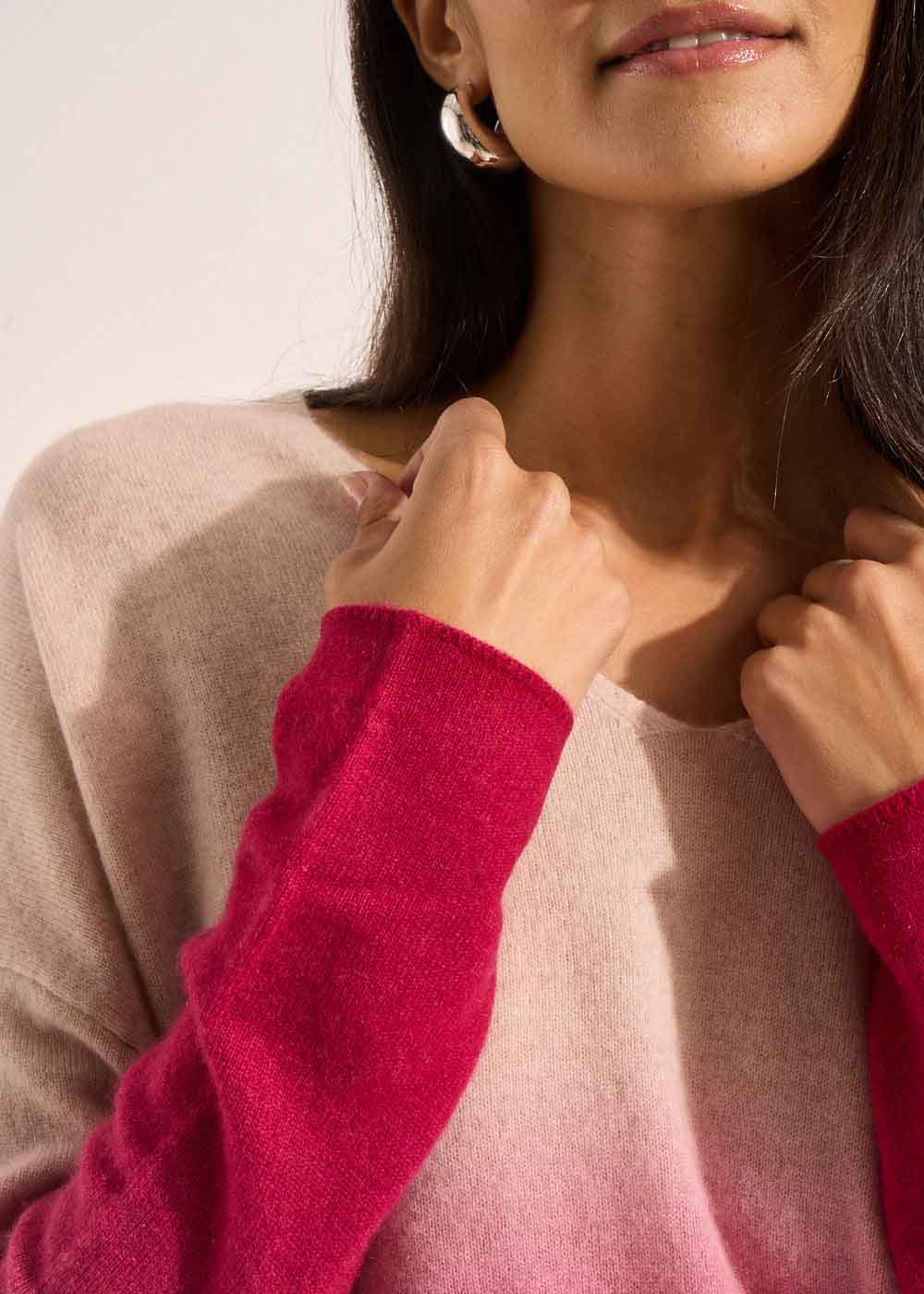 MATIOULA Ombre cashmere jumper with V neckline - 2 - Sud Express - Sud Express