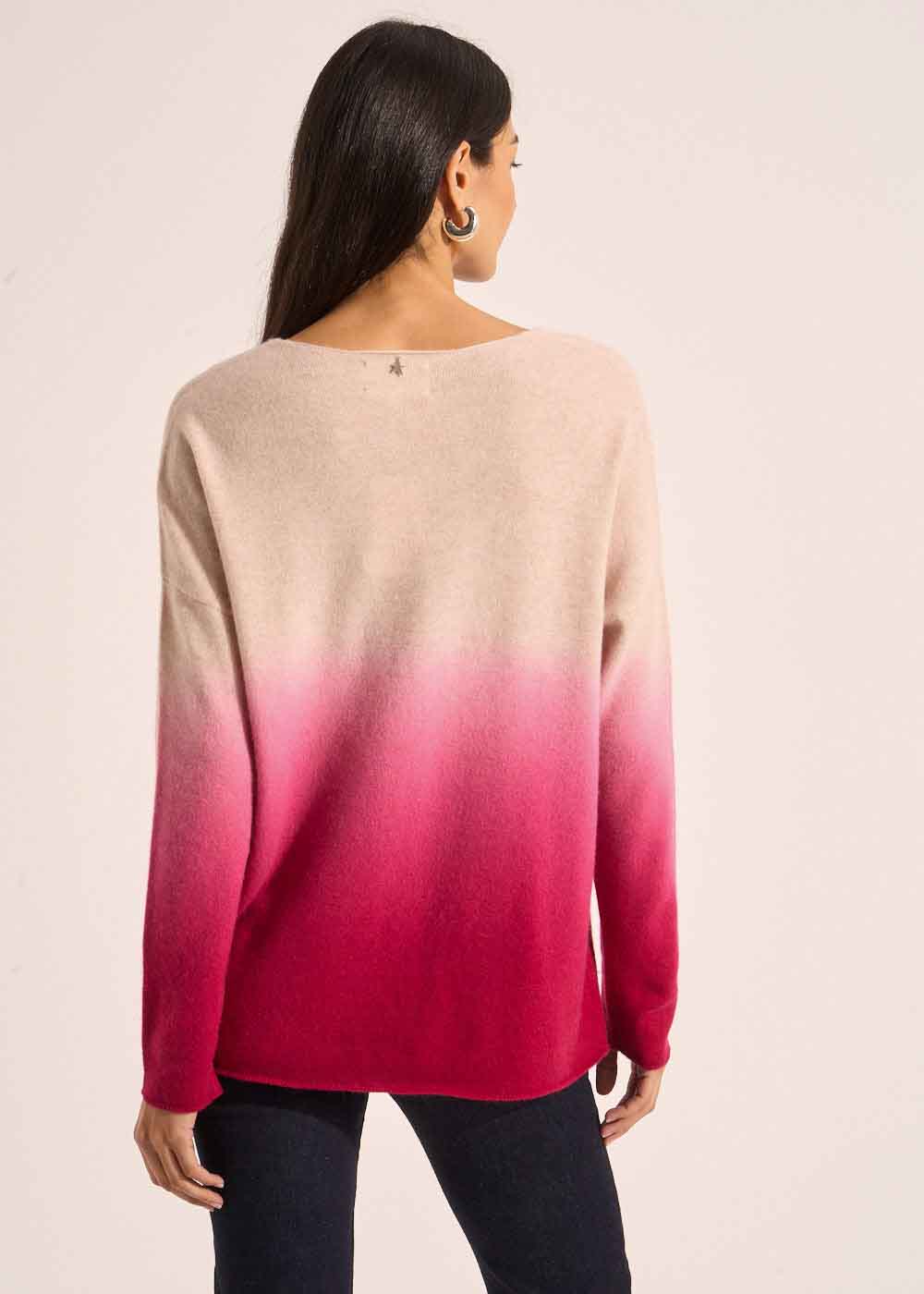 MATIOULA Ombre cashmere jumper with V neckline - 3 - Sud Express - Sud Express