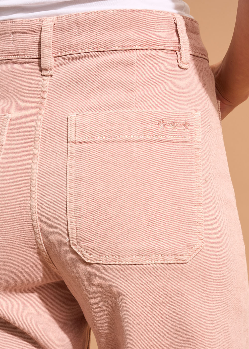 High-waisted cotton trousers - Sud Express - 5 - Sud Express