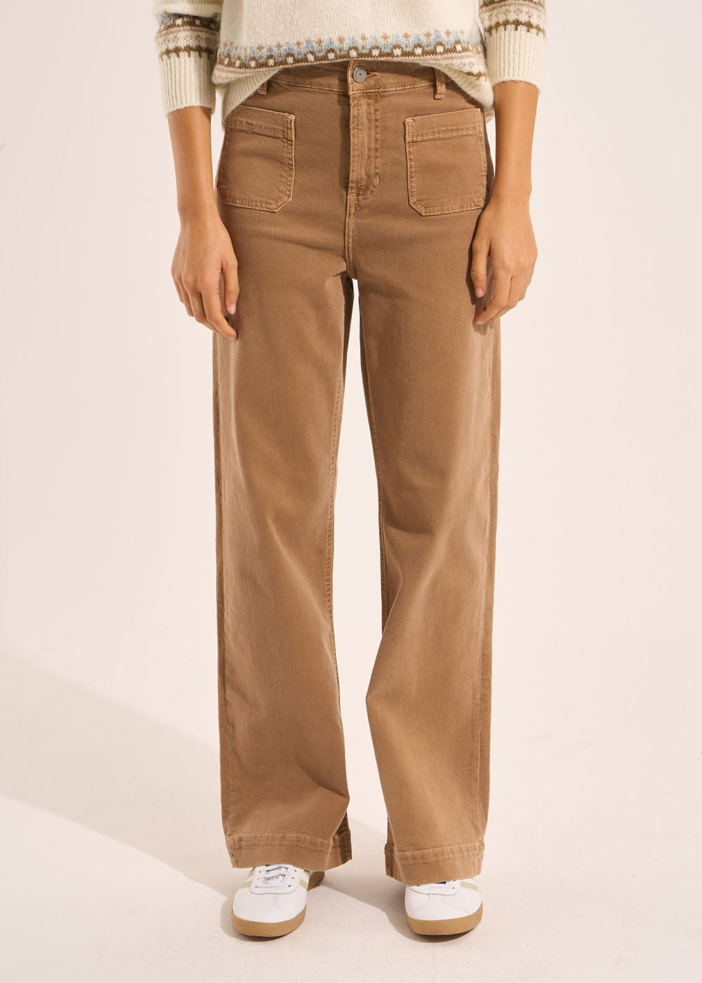 STACY High-waisted cotton trousers - 2 - Sud Express - Sud Express