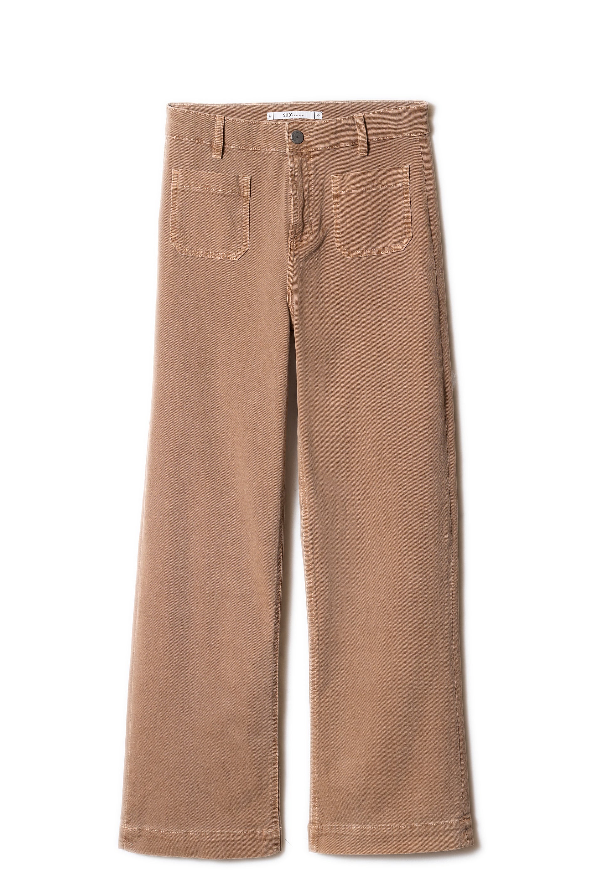 High-waisted cotton trousers - Sud Express - 6 - Sud Express