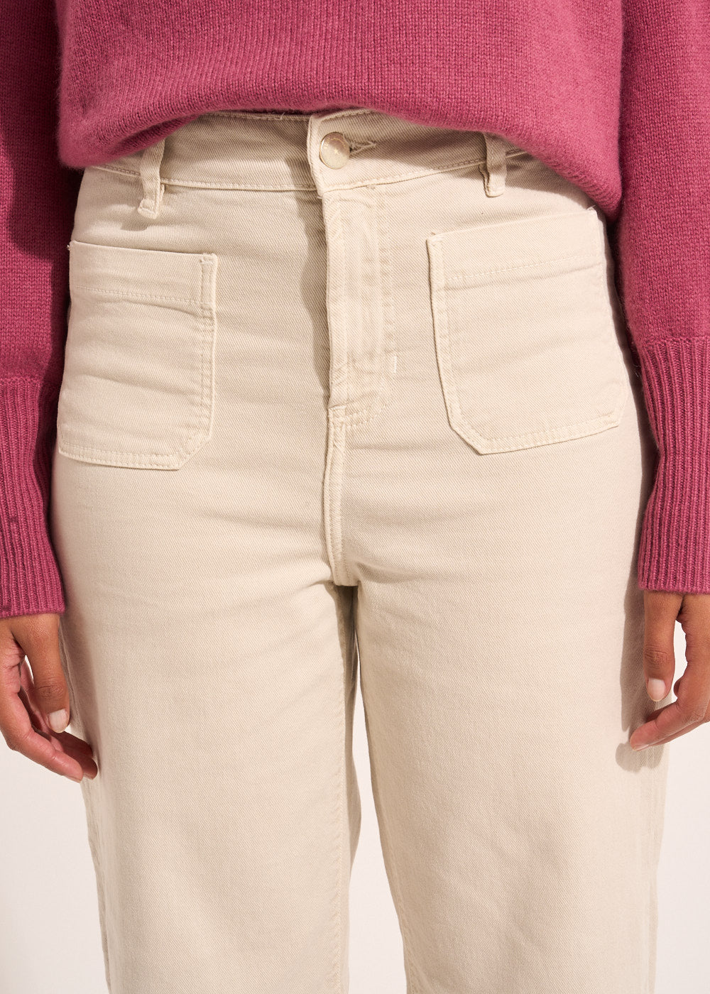 STACY High-waisted cotton trousers - 2 - Sud Express - Sud Express