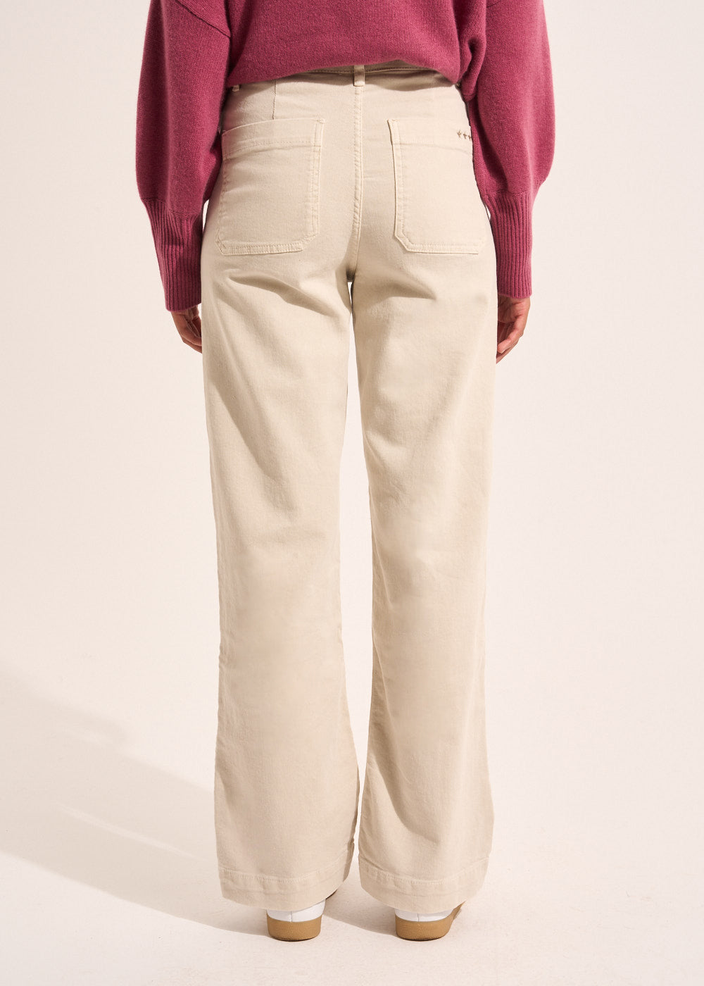 High-waisted cotton trousers - Sud Express - 3 - Sud Express