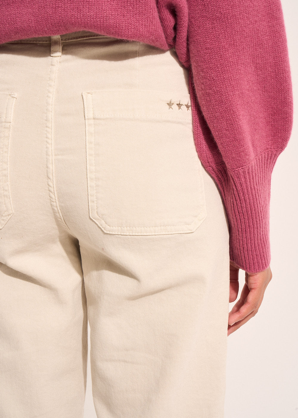 High-waisted cotton trousers - Sud Express - 4 - Sud Express